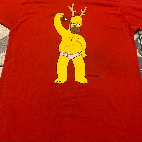 VTG ‘97 The Simpsons Homer Christmas Graphic Tee - Picture 2 of 9